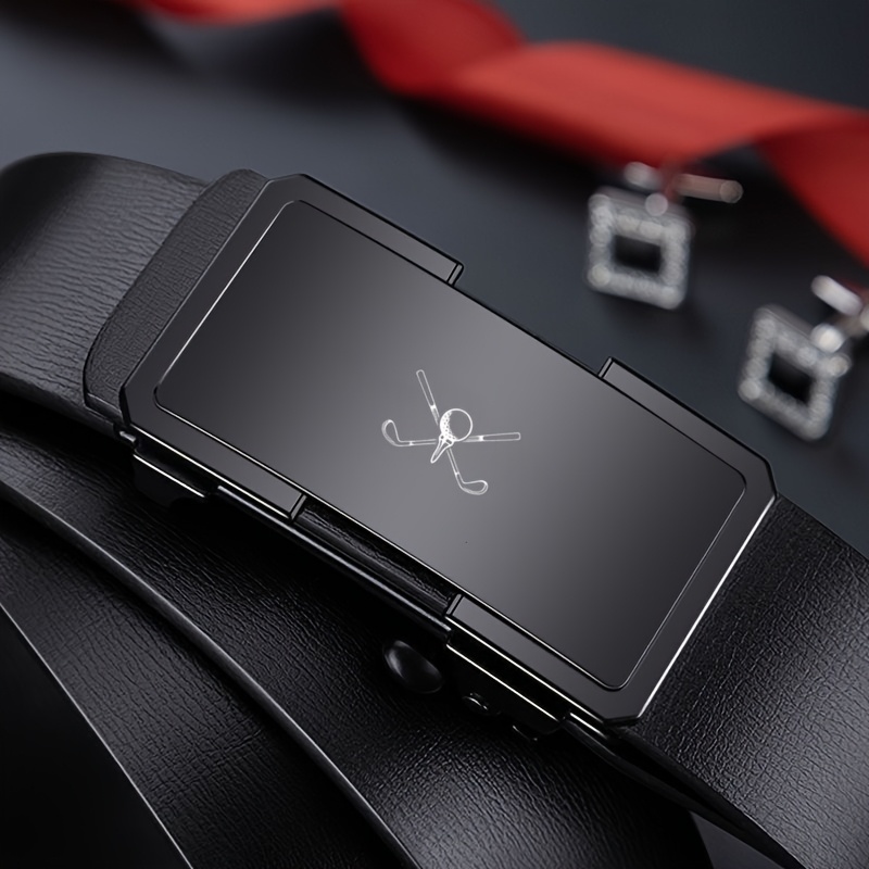Men'S Golf Inspired Belt with Automatic Buckle Comfortable Stylish